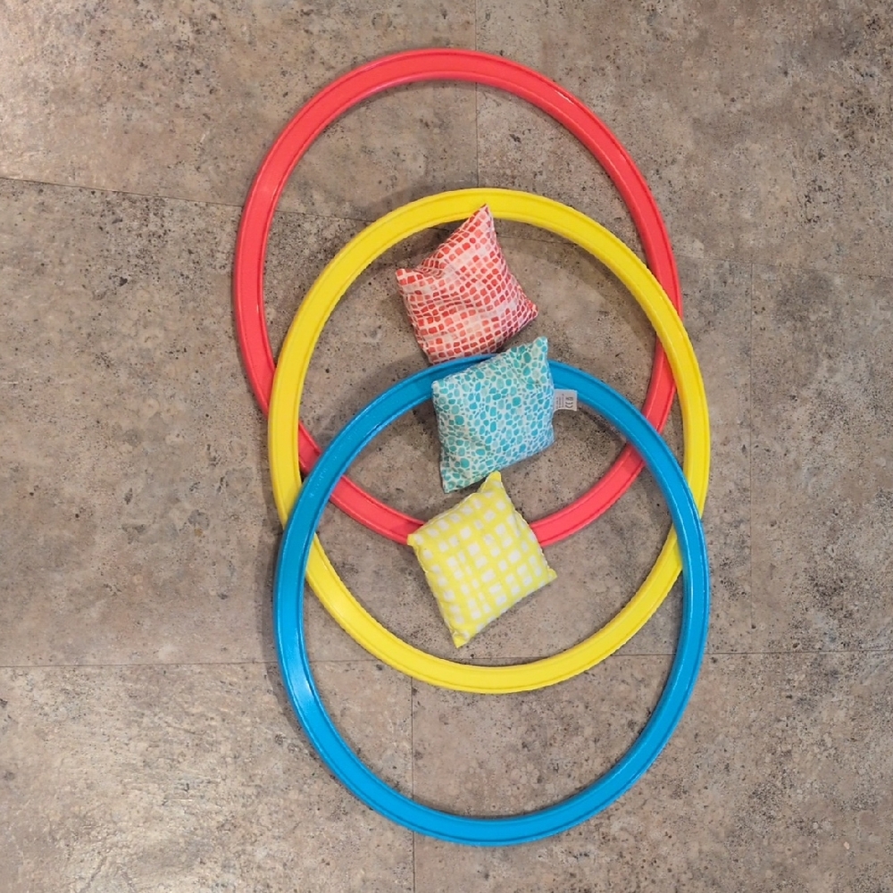 Lovevery Colorful Ring Toss Set with Three Bean Bags